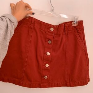 Button up mini skirt